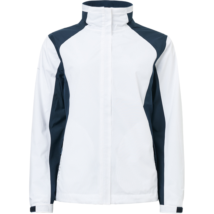 Lds Links stretch rainjacket - white/navy in the group WOMEN / Rainwear at Abacus Sportswear (2076193)